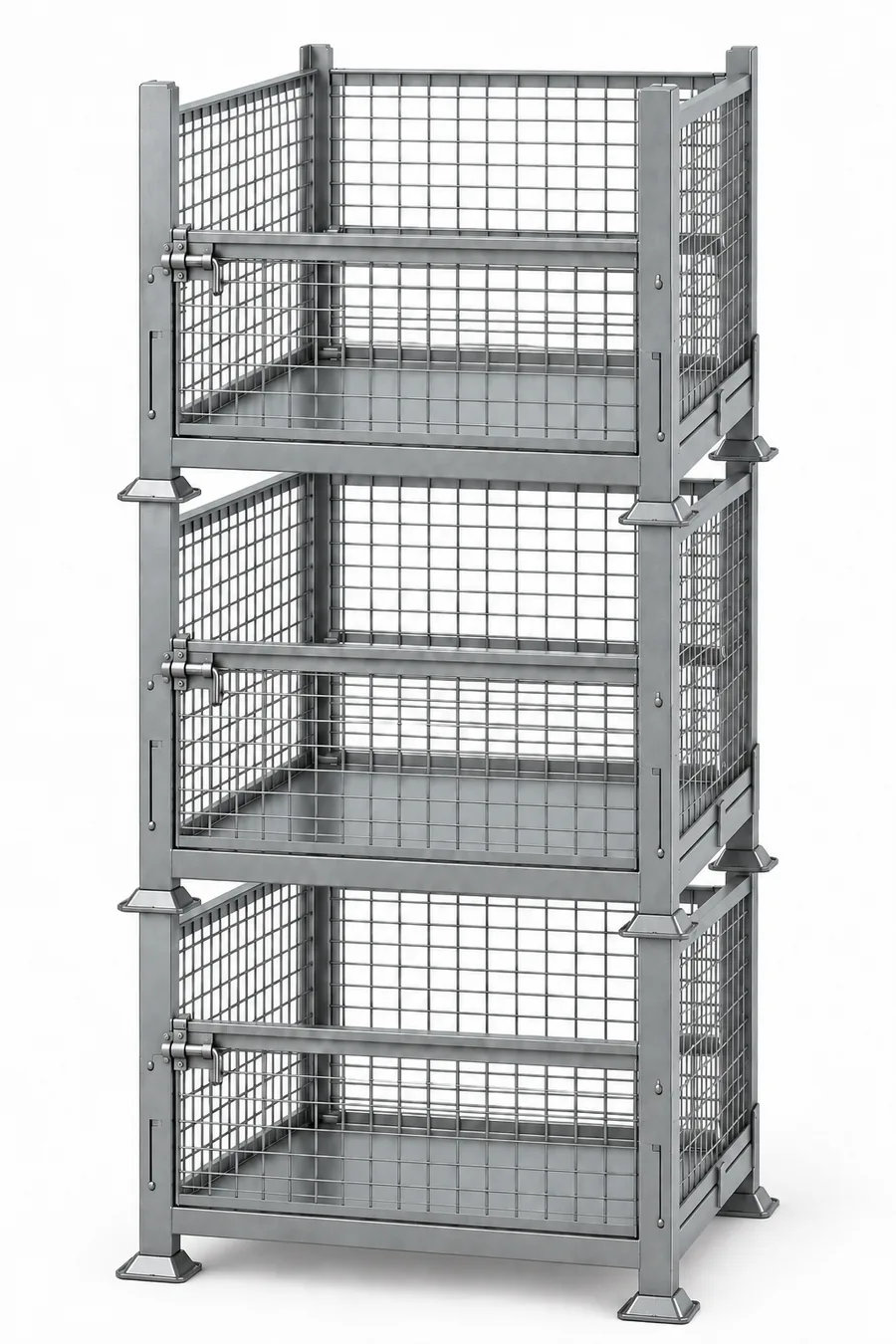 Collapsible Drop Gate Wire Mesh Container 2